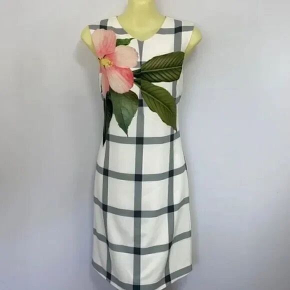 Ted Baker Dress “Secret Trellis” Sheath Dress NWOT Sz Ted 0~ - Picture 1 of 10